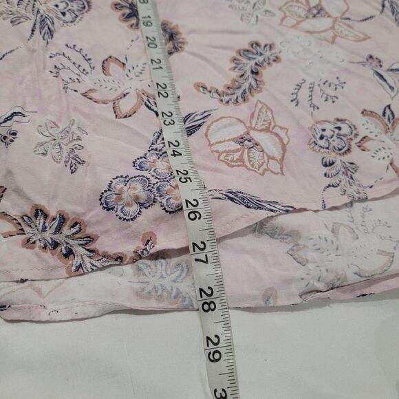 C And C California Womens Top Size 3X Pink Floral Boho Feminine - Picture 6 of 7